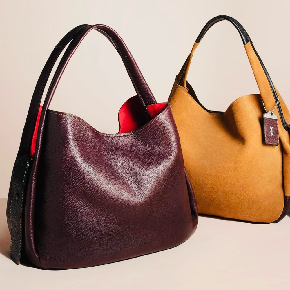 COACH Oxblood 1941 Bandit 39 Glovetanned Pebbled Leather Hobo Gunmetal 86760